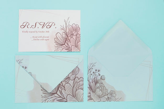Beautiful Wedding Concept Mock-Up Psd