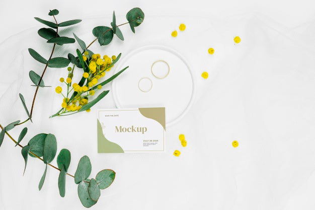 Beautiful Wedding Concept Mock-Up Psd