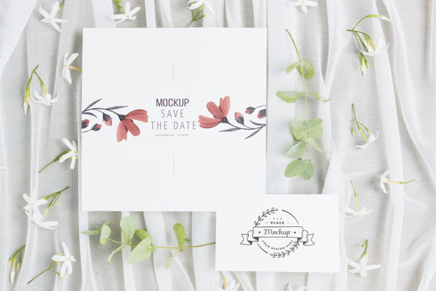 Beautiful Wedding Concept Mock-Up Psd