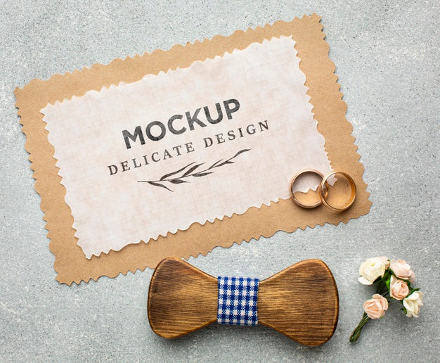 Beautiful Wedding Concept Mock-Up Psd