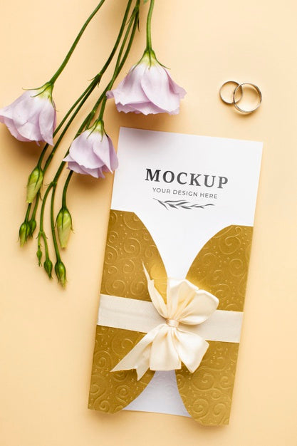 Beautiful Wedding Concept Mock-Up Psd