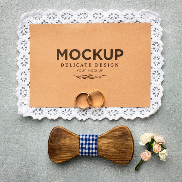 Beautiful Wedding Concept Mock-Up Psd