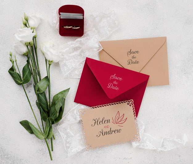 Beautiful Wedding Concept Mock-Up Psd