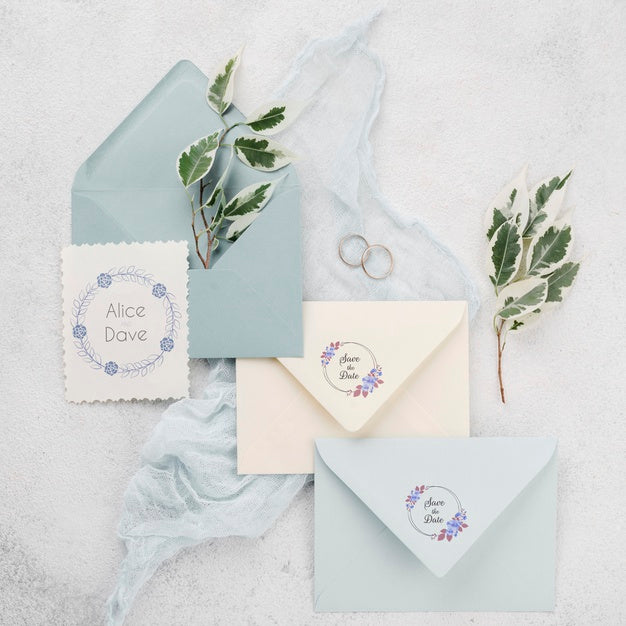 Beautiful Wedding Concept Mock-Up Psd