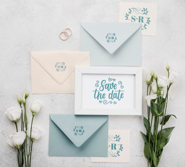 Beautiful Wedding Concept Mock-Up Psd