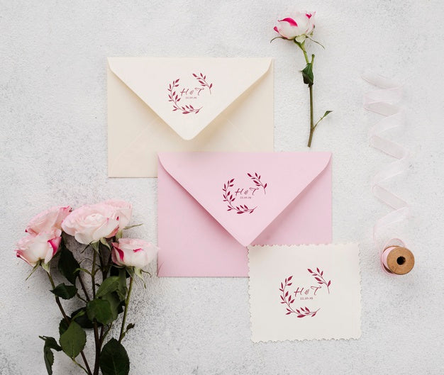 Beautiful Wedding Concept Mock-Up Psd