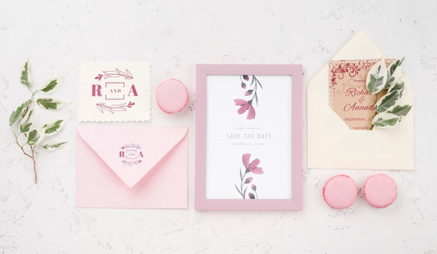 Beautiful Wedding Concept Mock-Up Psd