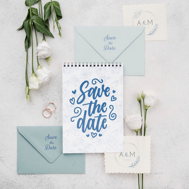 Beautiful Wedding Concept Mock-Up Psd