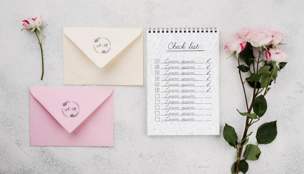 Beautiful Wedding Concept Mock-Up Psd