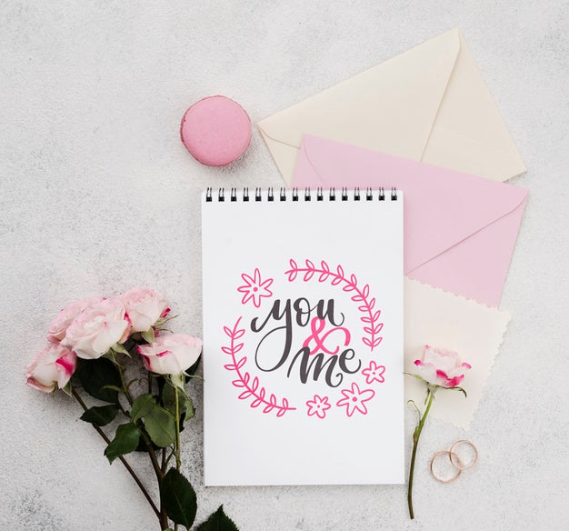 Beautiful Wedding Concept Mock-Up Psd