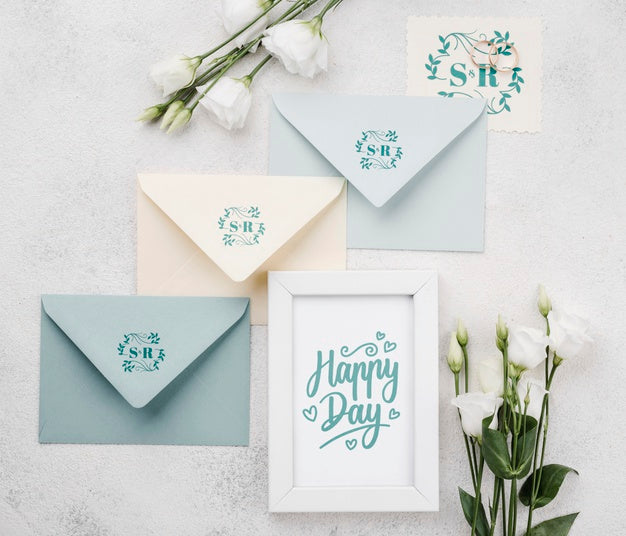 Beautiful Wedding Concept Mock-Up Psd