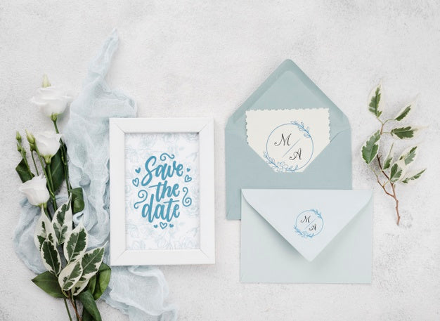 Beautiful Wedding Concept Mock-Up Psd