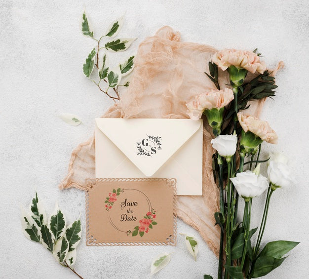 Beautiful Wedding Concept Mock-Up Psd
