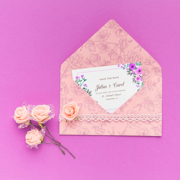 Beautiful Wedding Concept Mock-Up Psd
