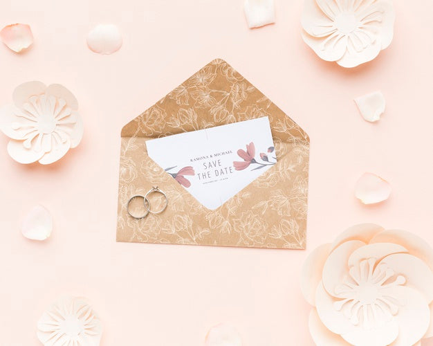 Beautiful Wedding Concept Mock-Up Psd