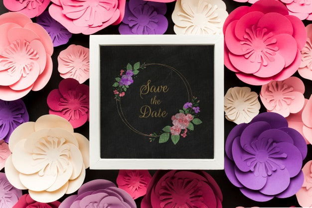 Beautiful Wedding Concept Mock-Up Psd