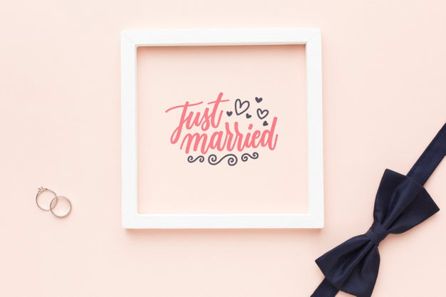 Beautiful Wedding Concept Mock-Up Psd