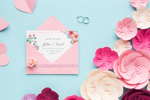 Beautiful Wedding Concept Mock-Up Psd