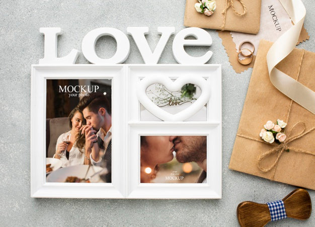 Beautiful Wedding Concept Mock-Up Psd