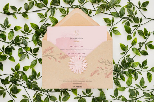 Beautiful Wedding Concept Mock-Up Psd