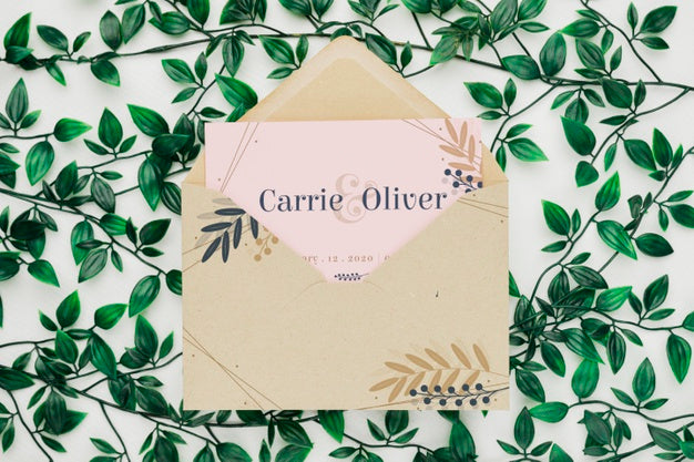 Beautiful Wedding Concept Mock-Up Psd