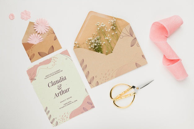 Beautiful Wedding Concept Mock-Up Psd