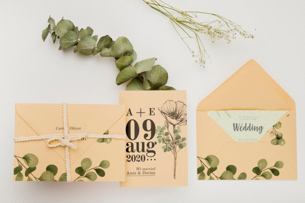 Beautiful Wedding Concept Mock-Up Psd