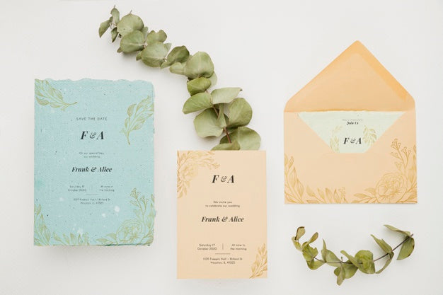 Beautiful Wedding Concept Mock-Up Psd