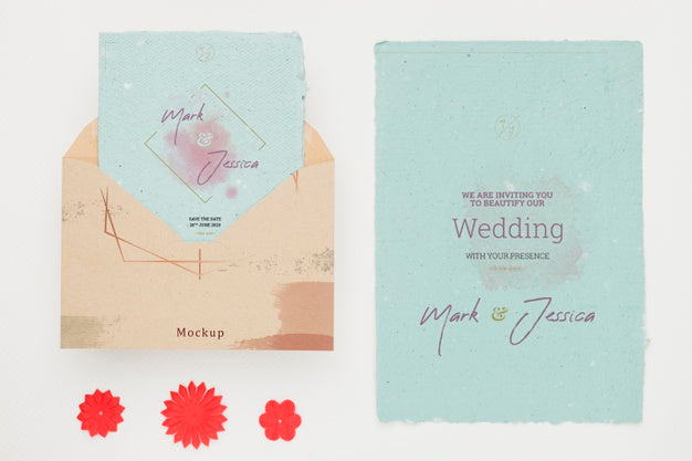 Beautiful Wedding Concept Mock-Up Psd