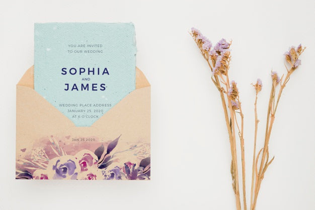 Beautiful Wedding Concept Mock-Up Psd