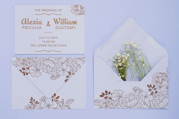 Beautiful Wedding Concept Mock-Up Psd