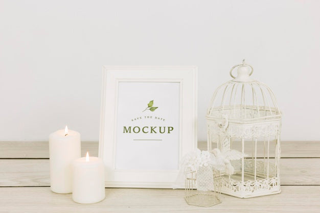 Beautiful Wedding Concept Mock-Up Psd