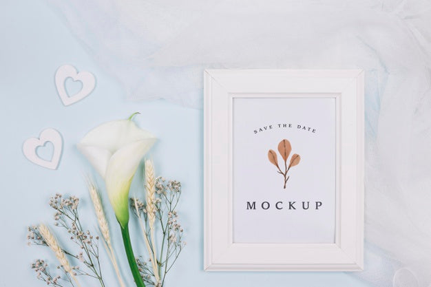 Beautiful Wedding Concept Mock-Up Psd