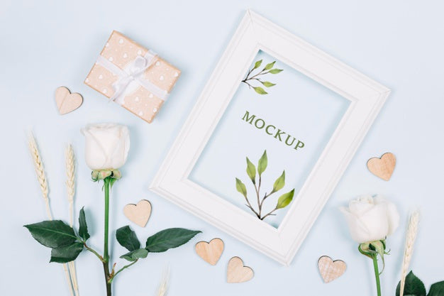 Beautiful Wedding Concept Mock-Up Psd