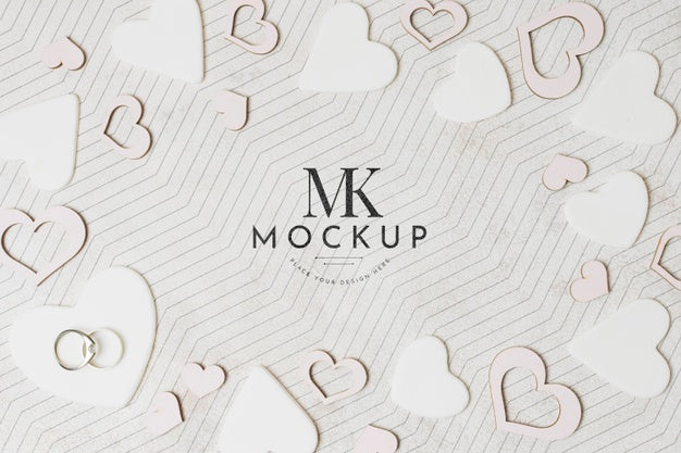 Beautiful Wedding Concept Mock-Up Psd