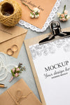Beautiful Wedding Concept Mock-Up Psd