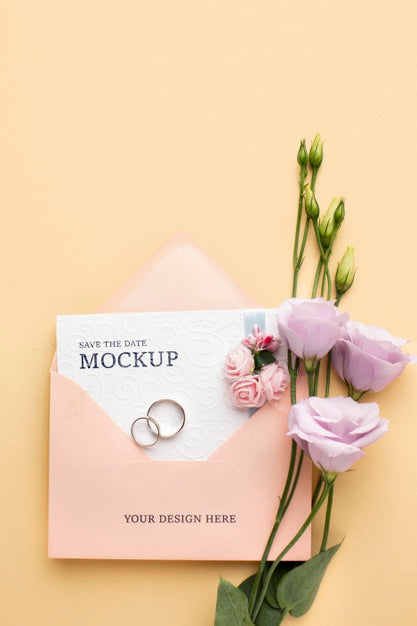 Beautiful Wedding Concept Mock-Up Psd