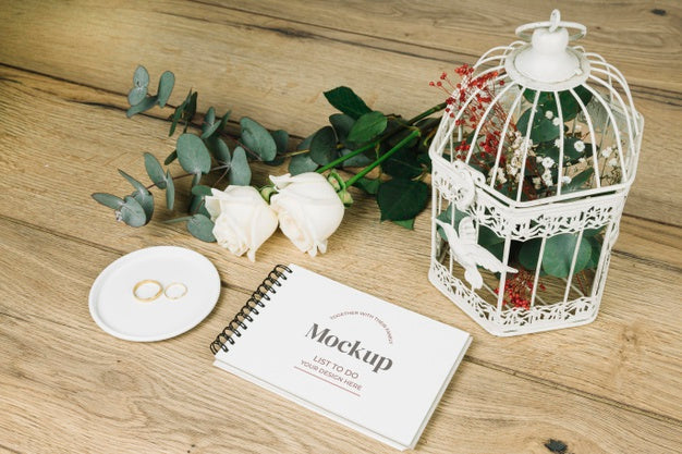 Beautiful Wedding Concept Mock-Up Psd