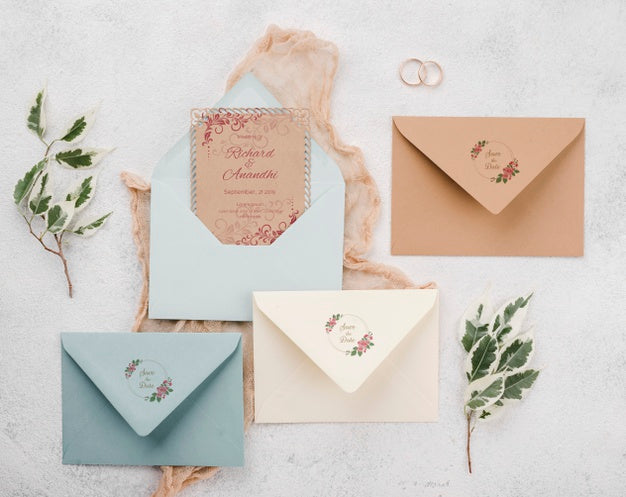 Beautiful Wedding Concept Mock-Up Psd