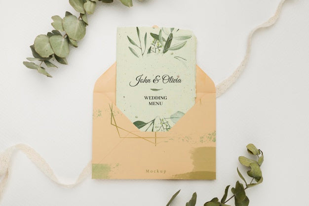 Beautiful Wedding Concept Mock-Up Psd