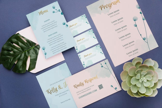Beautiful Wedding Concept Mock-Up Psd