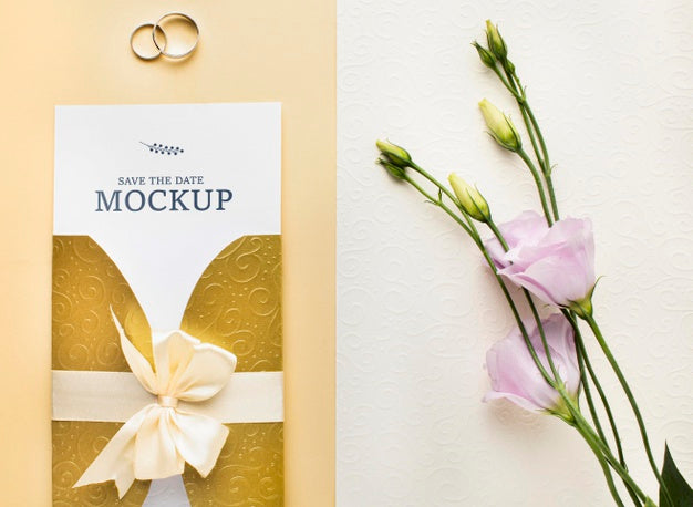 Beautiful Wedding Concept Mock-Up Psd