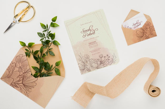 Beautiful Wedding Concept Mock-Up Psd