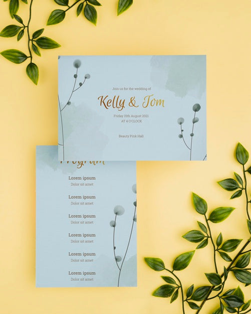 Beautiful Wedding Concept Mock-Up Psd