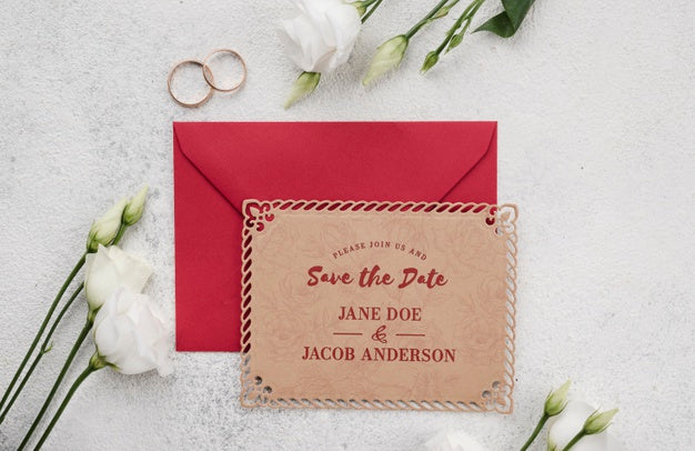 Beautiful Wedding Concept Mock-Up Psd
