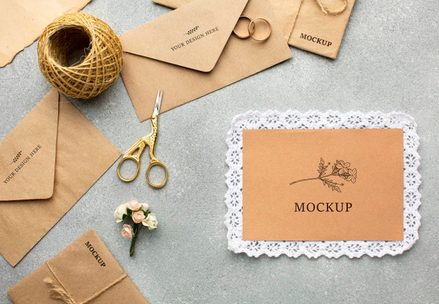 Beautiful Wedding Concept Mock-Up Psd