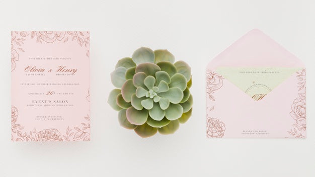 Beautiful Wedding Concept Mock-Up Psd