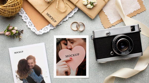 Beautiful Wedding Concept Mock-Up Psd