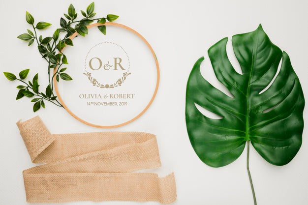 Beautiful Wedding Concept Mock-Up Psd