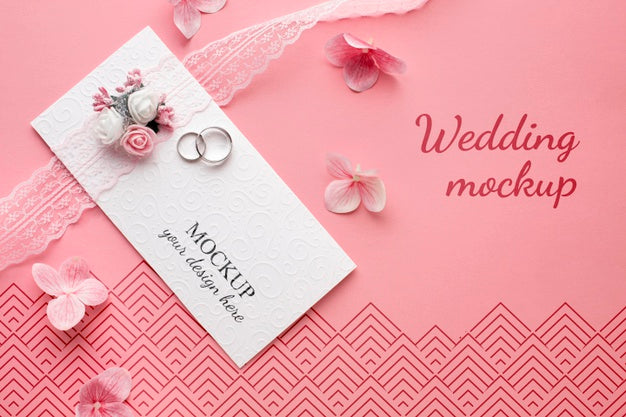 Beautiful Wedding Concept Mock-Up Psd